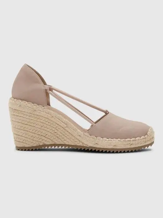 ახალი Eileen Fisher Tumbled Nubuck Yasmin Wedge Heel Espadrilles ფეხსაცმელი 39-40 ზომა - ფოტო 1